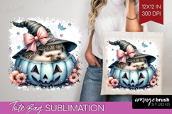 Hedgehog Halloween Tote Bag Coquette Tote Bag PNG Product Image 1