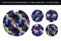 Alcohol Ink Keychain And Car Coaster Sublimation Design Product Image 1