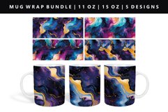 Alcohol Ink 11oz, 15oz Mug Sublimation | Mug Wrap PNG Product Image 1