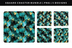 Alcohol Ink Square Coaster Design | Square Coaster PNG Product Image 1