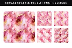 Alcohol Ink Square Coaster Design | Square Coaster PNG Product Image 1