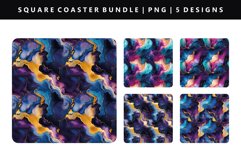 Alcohol Ink Square Coaster Design | Square Coaster PNG Product Image 1