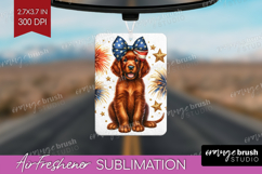 Irish Setter Dog Air Freshener PNG Patriotic Dog PNG Product Image 1