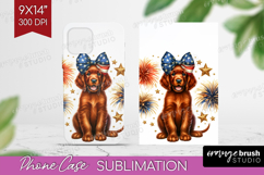 Irish Setter Dog Phone Case PNG Patriotic Dog Case PNG Product Image 1
