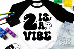 2 Is A Vibe SVG - 2nd Birthday Retro - Two Birthday Boy PNG Product Image 4