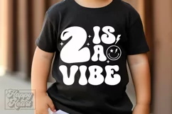 2 Is A Vibe SVG - 2nd Birthday Retro - Two Birthday Boy PNG Product Image 5