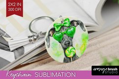 Italian Greyhound St. Patricks Day Dog Keychain PNG Dog Product Image 1