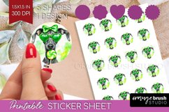 Italian Greyhound St. Patricks Day Dog Round Sticker Dog Product Image 1
