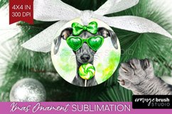 Italian Greyhound St. Patricks Day Dog Ornament PNG Dog PNG Product Image 1