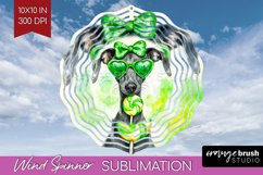 Italian Greyhound St. Patricks Day Dog Wind Spinner PNG Dog Product Image 1