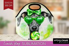 Italian Greyhound St. Patricks Day Dog Lunch Bag Dog Lunch Product Image 1