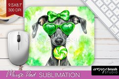 Italian Greyhound St. Patricks Day Dog Mouse Pad Sublimation Product Image 1