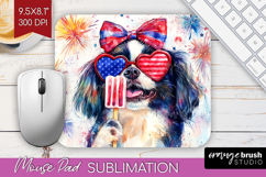 Japanese Chin Dog Mouse Pad Sublimation 4th Of July Mousepad Product Image 1