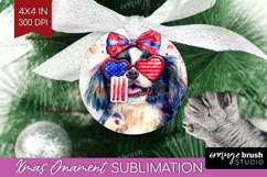 Japanese Chin Dog Ornament PNG 4th Of July PNG Sublimation Product Image 1