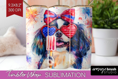 Japanese Chin Dog Tumbler Wrap 4th Of July Tumbler PNG Product Image 1