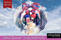 Japanese Chin Dog Wind Spinner Sublimation PNG 4th Of July Product Image 1