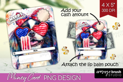 Japanese Chin Dog Money Card PNG 4th of July Money Card Product Image 1