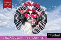 Japanese Chin Valentine Wind Spinner Sublimation PNG Day Product Image 1