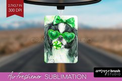 Japanese Chin St. Patricks Day Dog Air Freshener PNG Dog PNG Product Image 1