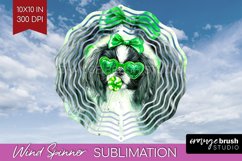 Japanese Chin St. Patricks Day Dog Wind Spinner Sublimation Product Image 1