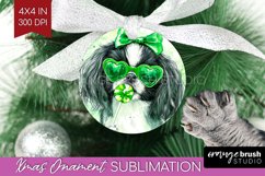 Japanese Chin St. Patricks Day Dog Ornament PNG Dog PNG Product Image 1