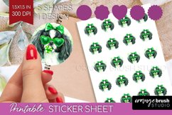 Japanese Chin St. Patricks Day Dog Round Sticker Dog Sticker Product Image 1