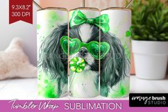 Japanese Chin St. Patricks Day Dog Tumbler Wrap Dog Tumbler Product Image 1