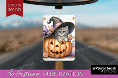 Kitten Halloween Air Freshener PNG Coquette PNG Sublimation Product Image 1