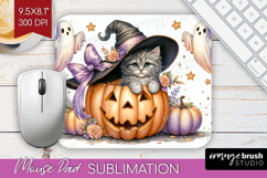 Kitten Halloween Mouse Pad Sublimation Coquette Mousepad PNG Product Image 1