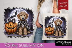Labradoodle Dog Tote Bag Halloween Tote Bag PNG Sublimation Product Image 1