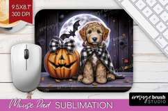 Labradoodle Dog Mouse Pad Sublimation Halloween Mousepad PNG Product Image 1