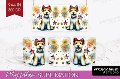 Lakeland Terrier Dog Mug Wrap Patriotic Dog Mug PNG Product Image 1