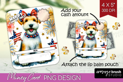 Lakeland Terrier Dog Money Card PNG 4th of July Money Card Product Image 1