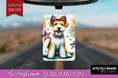 Lakeland Terrier Dog Air Freshener PNG Patriotic Dog PNG Product Image 1