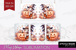 Lamb Halloween Mug Wrap Coquette Mug PNG Sublimation Product Image 1