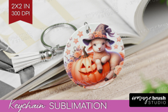 Lamb Halloween Keychain PNG Coquette Keychain Sublimation Product Image 1