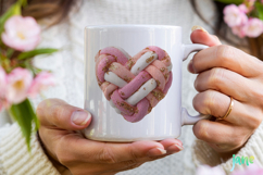 Latch Hook Yarn Crochet Hearts PNG Product Image 4