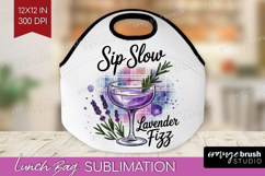 Lavender Fizz Cocktail Lunch Bag Summer Drink Lunch Bug PNG Product Image 1