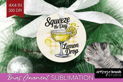 Lemon Drop Cocktail Ornament PNG Summer Drink PNG Product Image 1