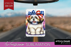 Lhasa Apso Dog Air Freshener PNG Patriotic Dog PNG Product Image 1