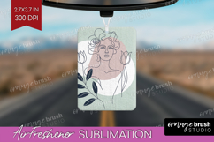 Line Art Woman Air Freshener PNG - Minimalist PNG Product Image 1
