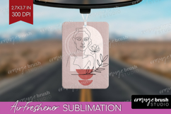 Line Art Woman Air Freshener PNG - Minimalist PNG Product Image 1
