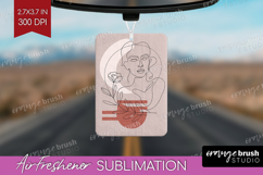 Line Art Woman Air Freshener PNG - Minimalist PNG Product Image 1