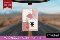 Line Art Woman Air Freshener PNG - Minimalist PNG Product Image 1