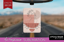 Line Art Woman Air Freshener PNG - Minimalist PNG Product Image 1