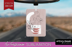 Line Art Woman Air Freshener PNG - Minimalist PNG Product Image 1