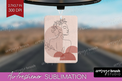 Line Art Woman Air Freshener PNG - Minimalist PNG Product Image 1