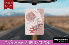 Line Art Woman Air Freshener PNG - Minimalist PNG Product Image 1