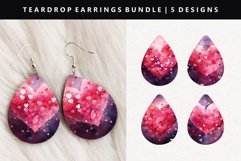 Valentine Teardrop Earring Sublimation PNG Design Product Image 1