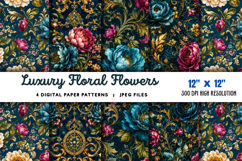 Luxury Floral Flowers Backgrounds JPG Product Image 1
